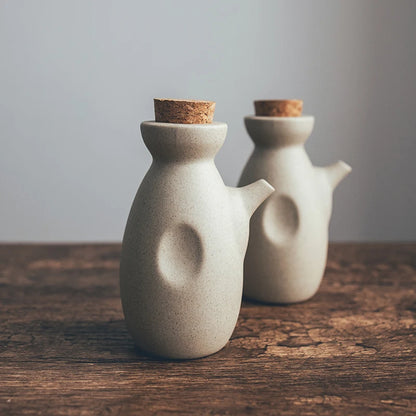 Japanese Style Crude Pottery Oil Vinegar Pot