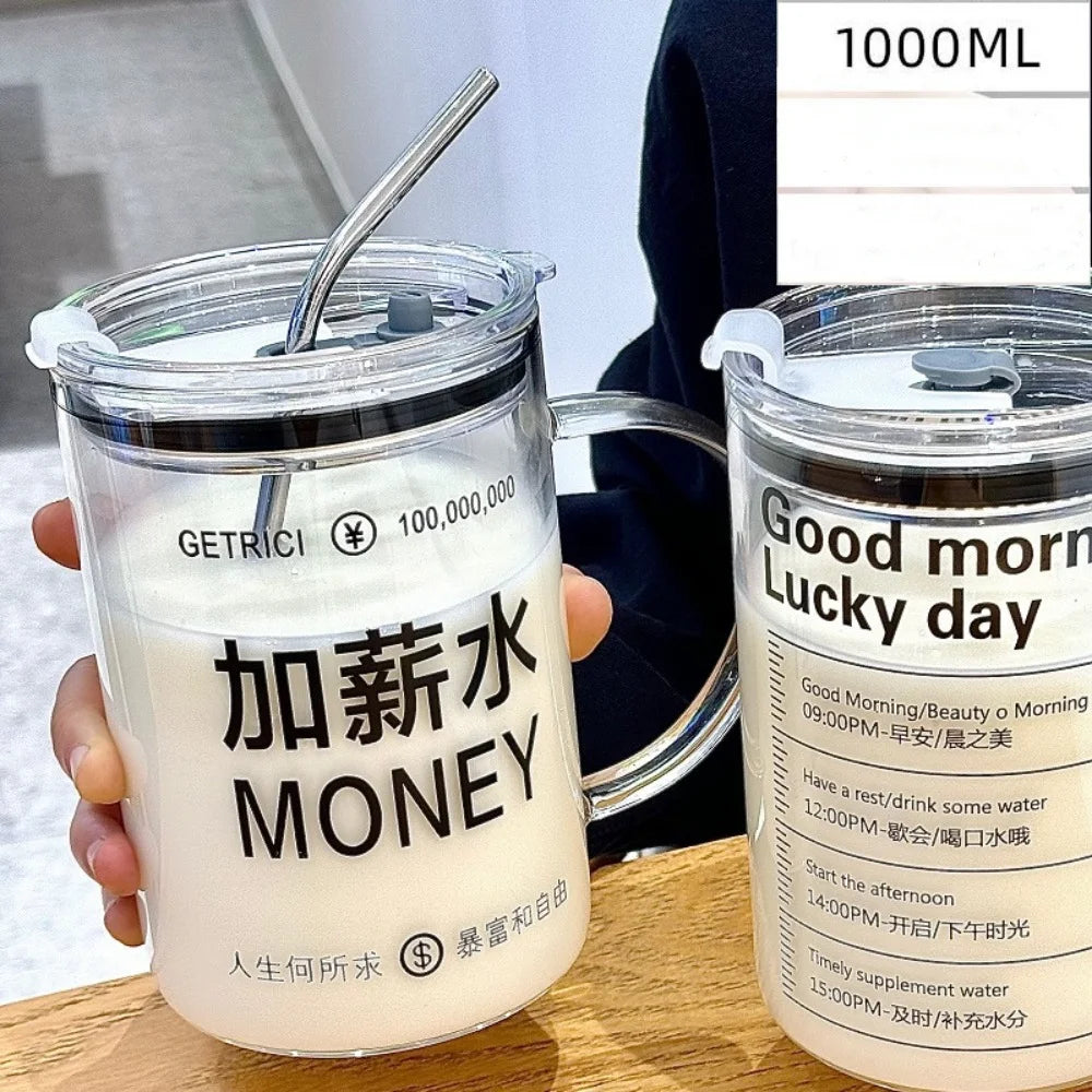 Straw Glass Cup