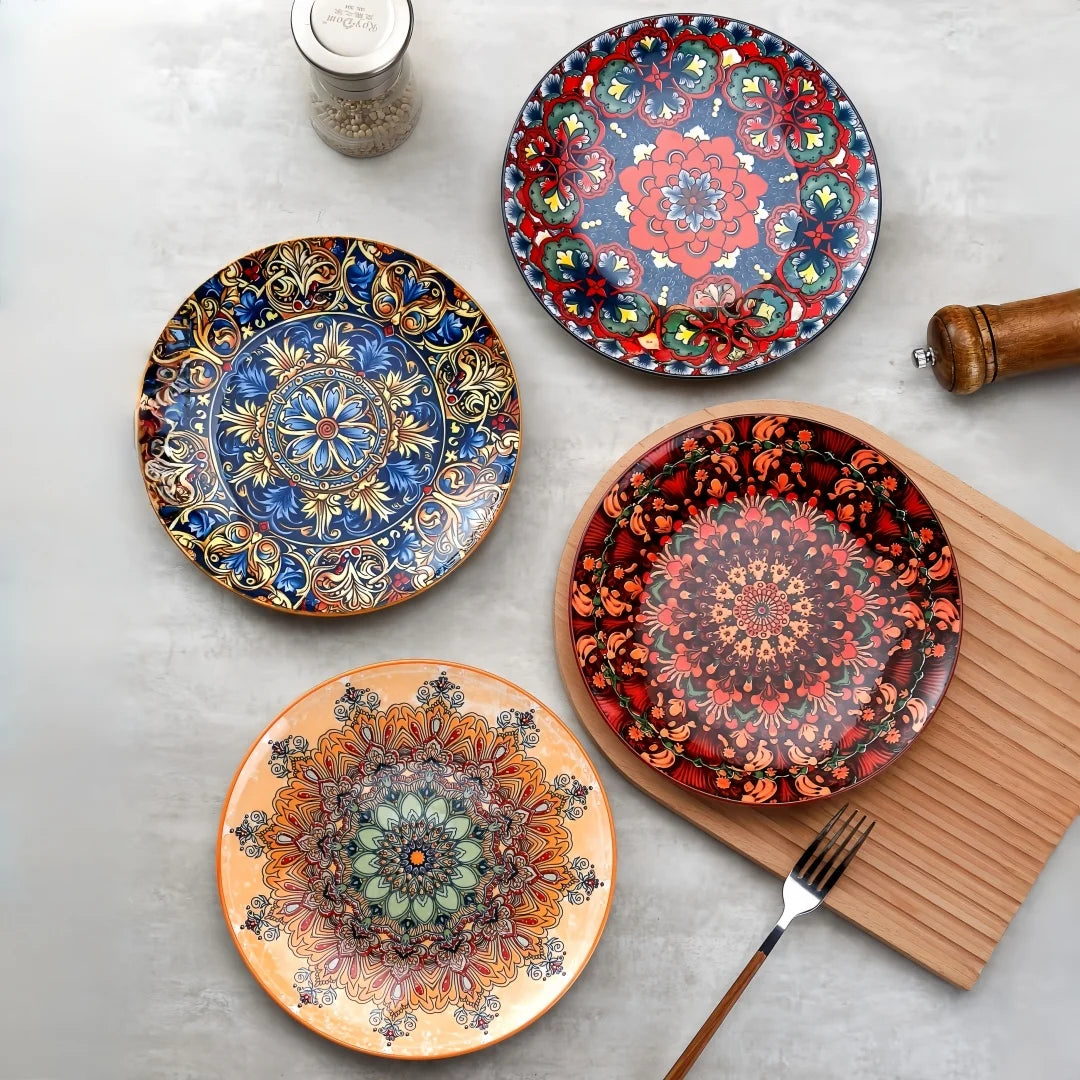 Bohemia ceramic large plate set