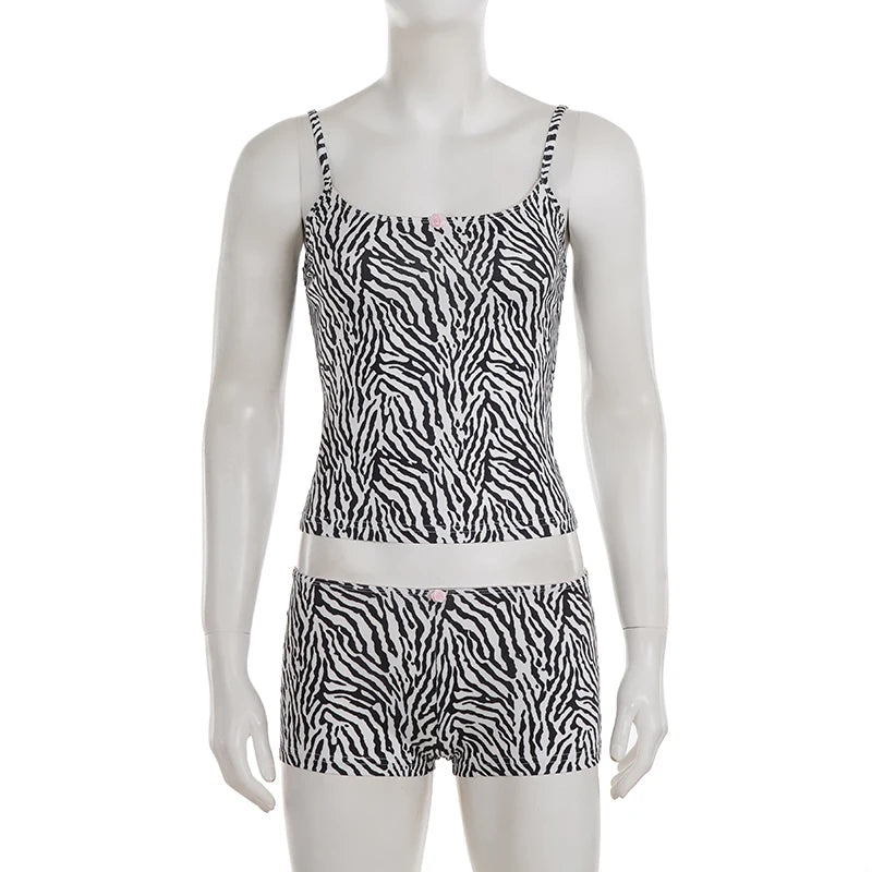 Conjunto de 2 piezas con estampado de cebra