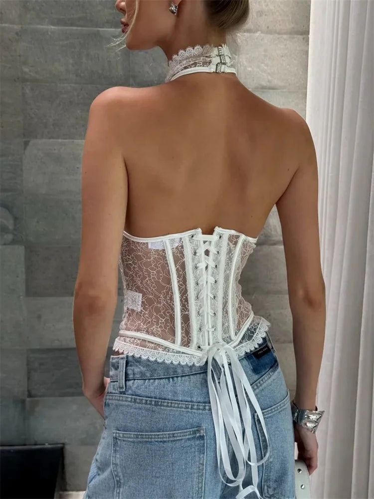 Top de encaje