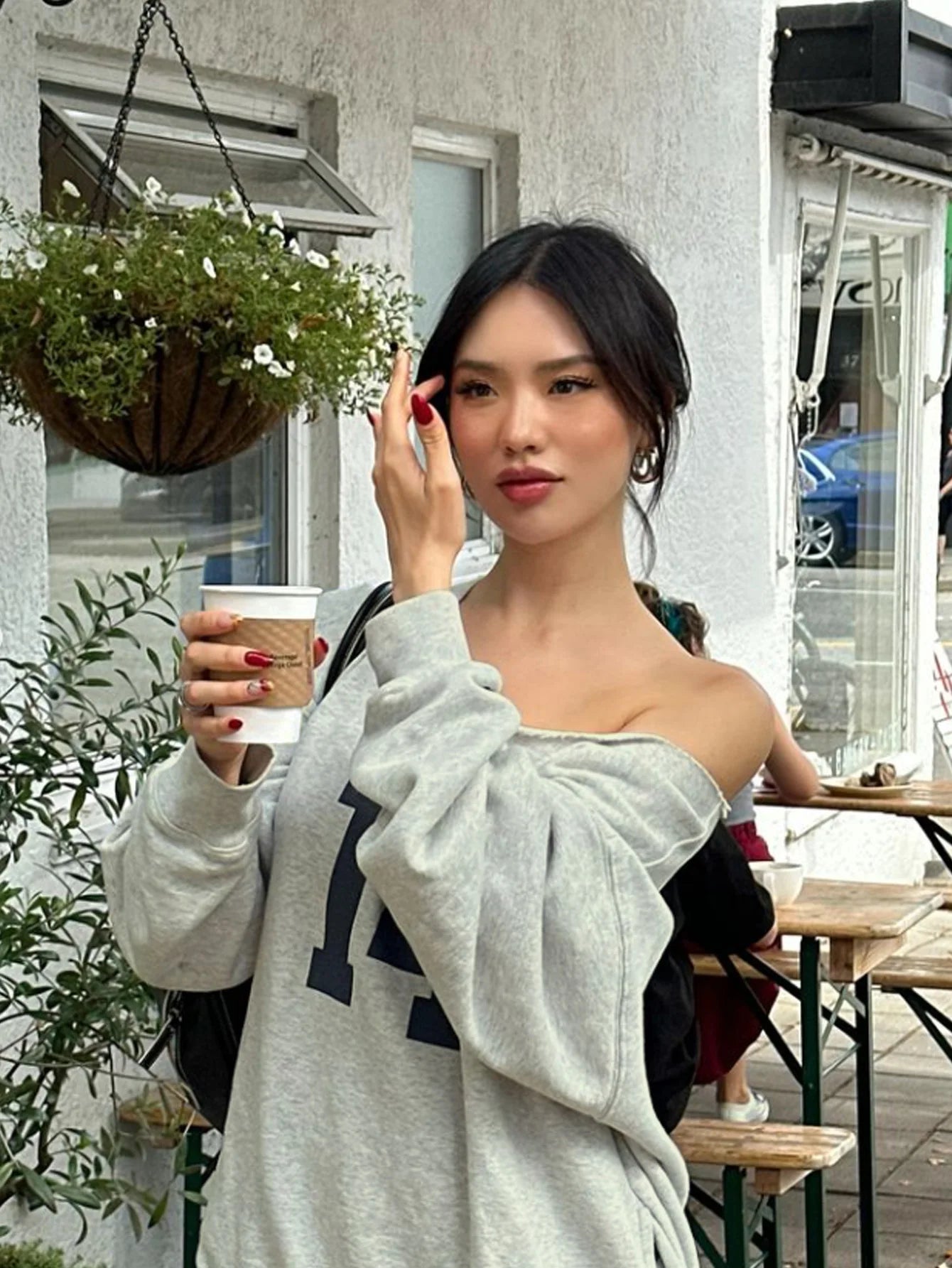 Letter Print Pullover Sweatshirt