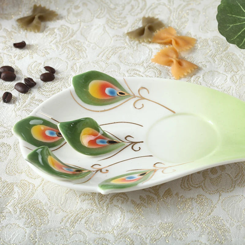 Peacock Cup and Saucer