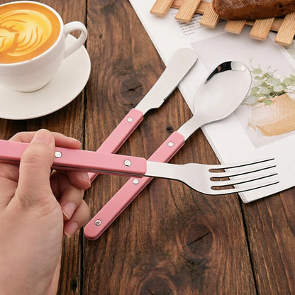 4Pcs Acrylic Handle Flatware