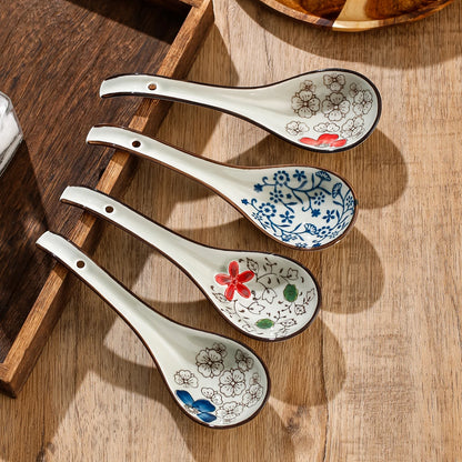 4Pcs Ceramic Spoon