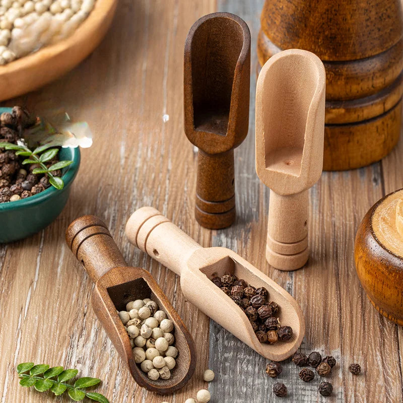 Wooden Handle Scoop