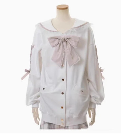 Sailor Collar Ribbon Bow Sweet Hoodie