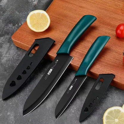 Stainless steel sharp fruit knife chopping board set