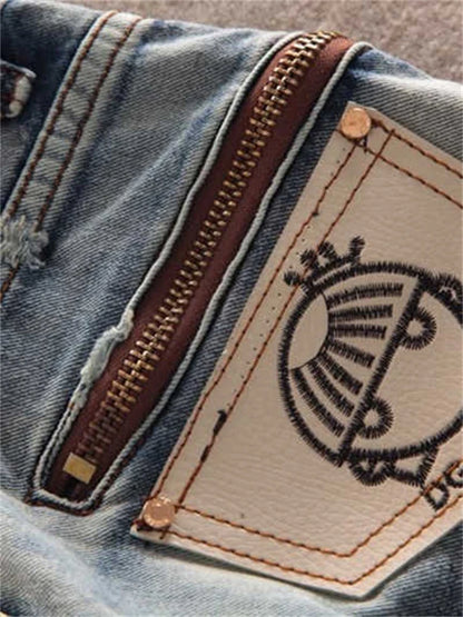Ripped Denim Hot Pants