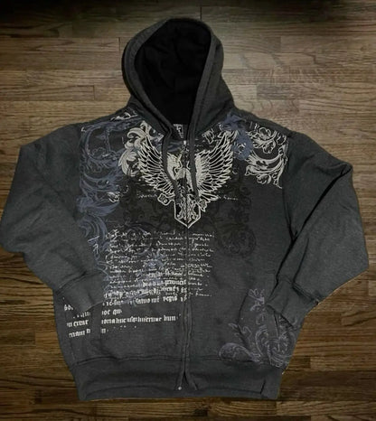 Fur Collar Zipper Hoodie