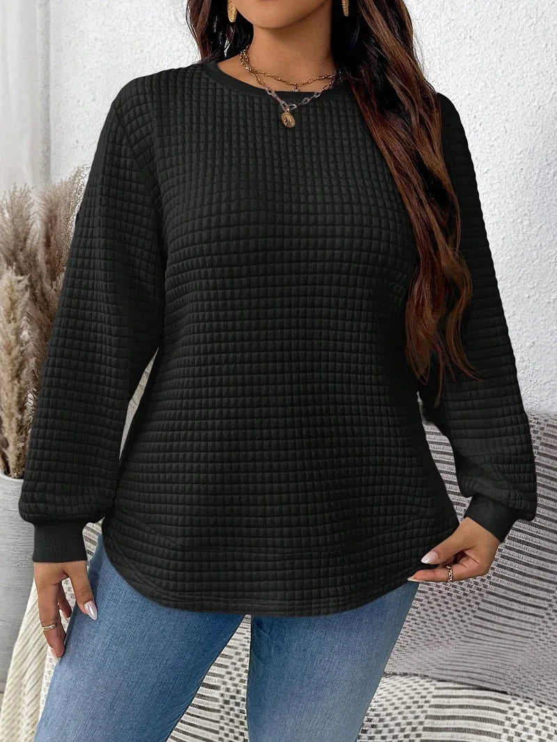 Checkered Pullover Sweatshirt