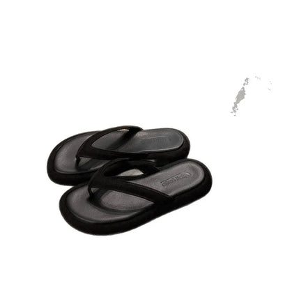 chanclas de mujer de colores caramelo, nuevo diseño, cómodas, para playa, zapatos deslizantes, sandalias de plataforma para mujer, de verano, para exterior, tipo jandal