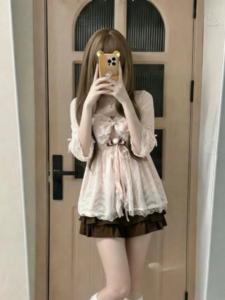 Conjunto de Falda + Top de Tirantes + Cárdigan