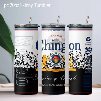 Beer Can Stainless Steel Skinny Tumbler