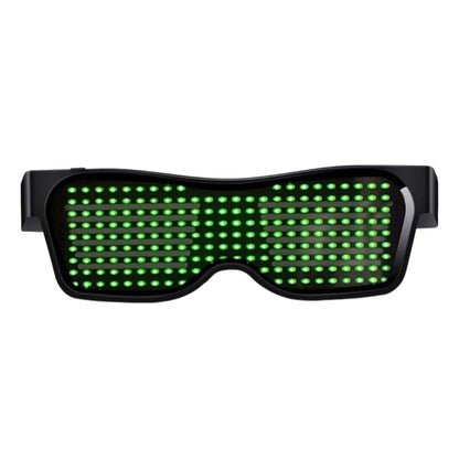 Bluetooth Programmable LED Text USB Charging Display Glasses