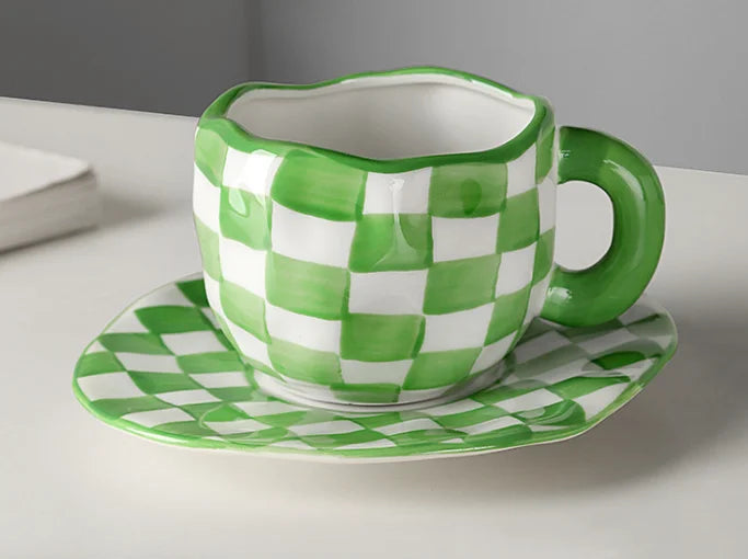 Irregular Hand-painted Flowers Mug