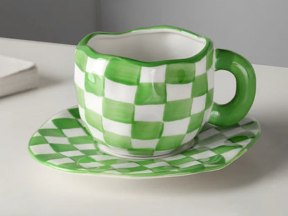 Irregular Hand-painted Flowers Mug