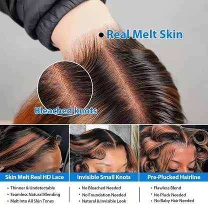 Highlight Ombre Body Wave Human Hair Wig