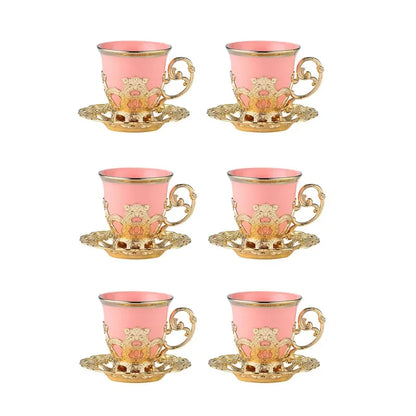 Golden Border Turkish Coffee Cups