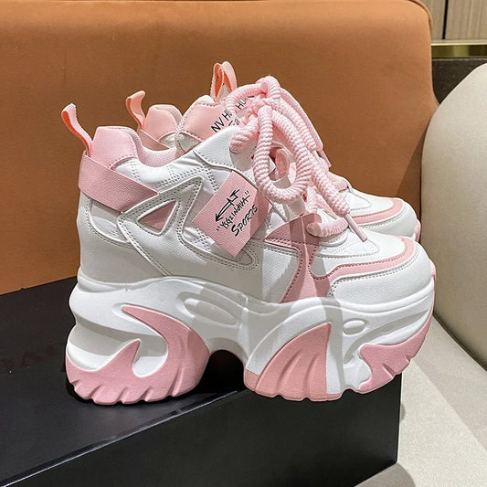 Lace-Up High Platform Chunky Shoes