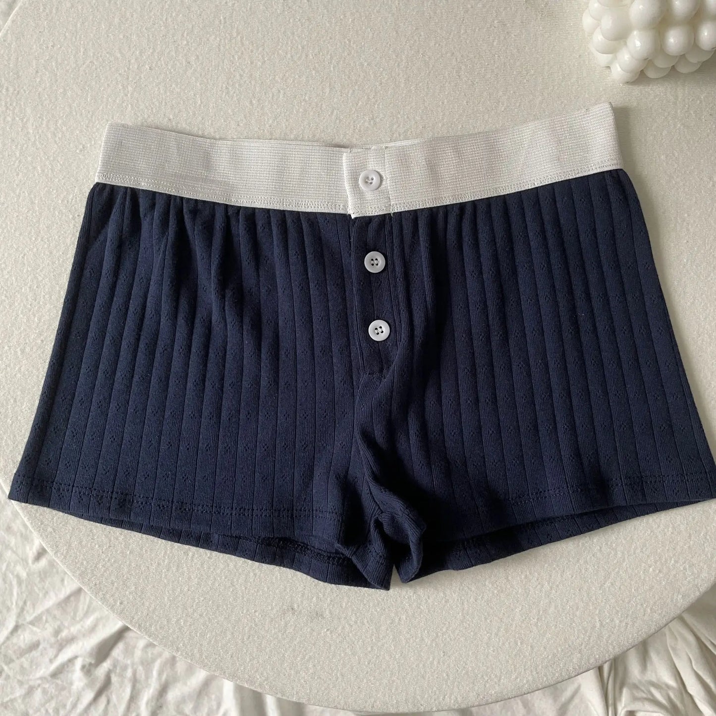 Floral Eyelet Cotton Boy Shorts