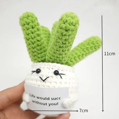 Crochet Flower Pot Decoration Hand Woven
