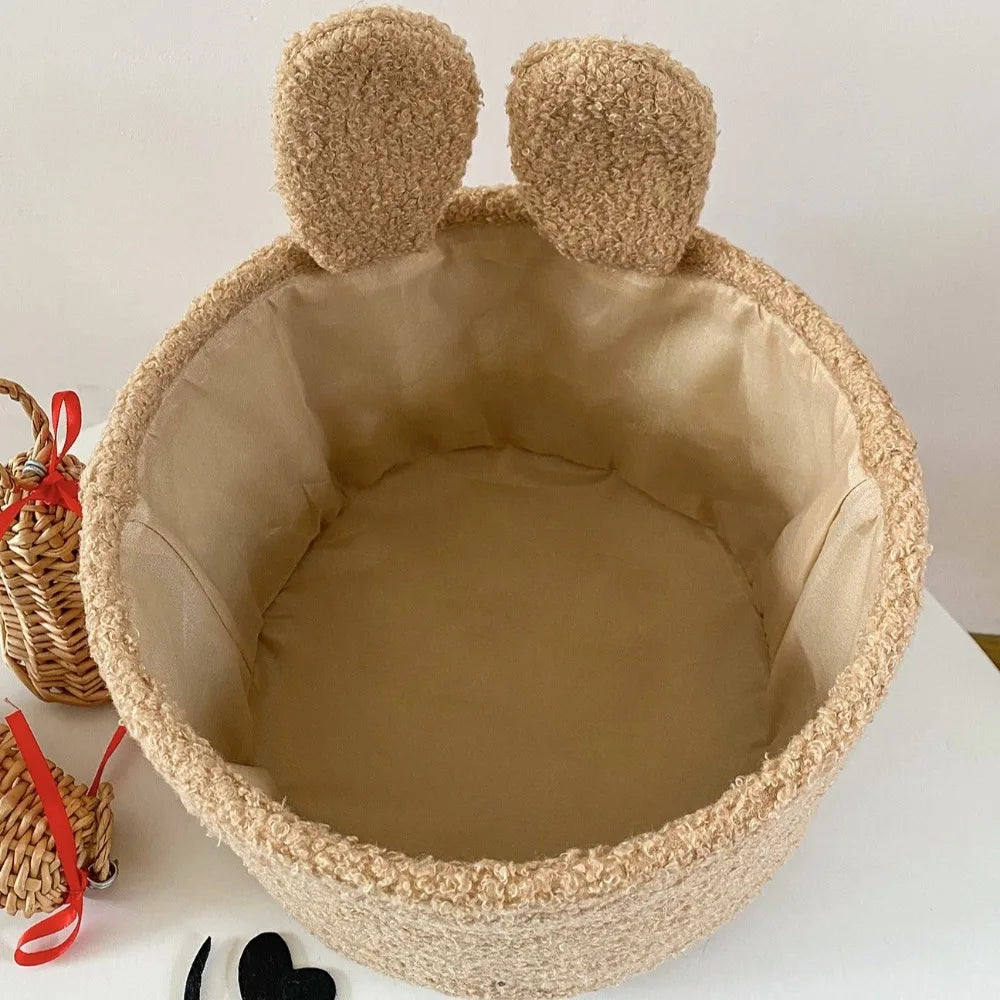 Soft Plush Sundries Storage Basket