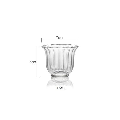 Nordic Clear Ripple Teacups