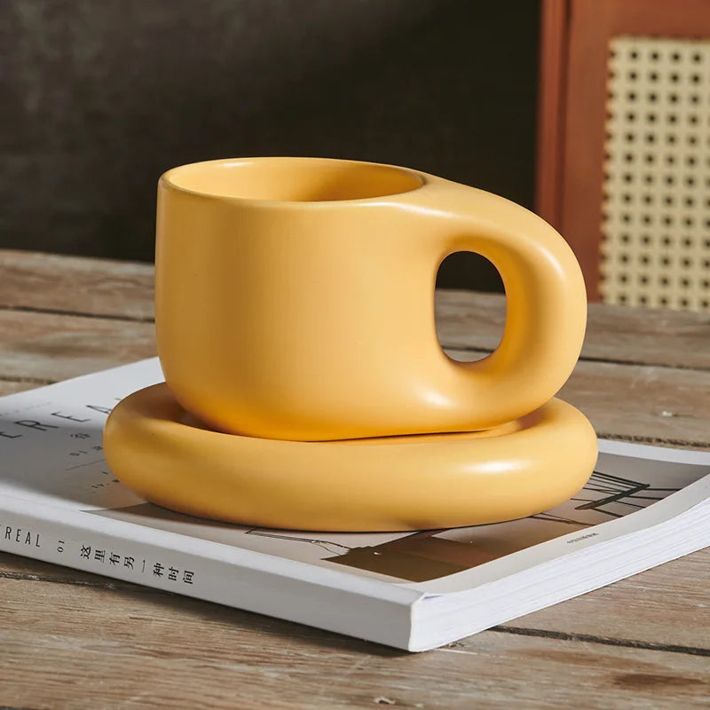 Ceramic Mug with Saucer