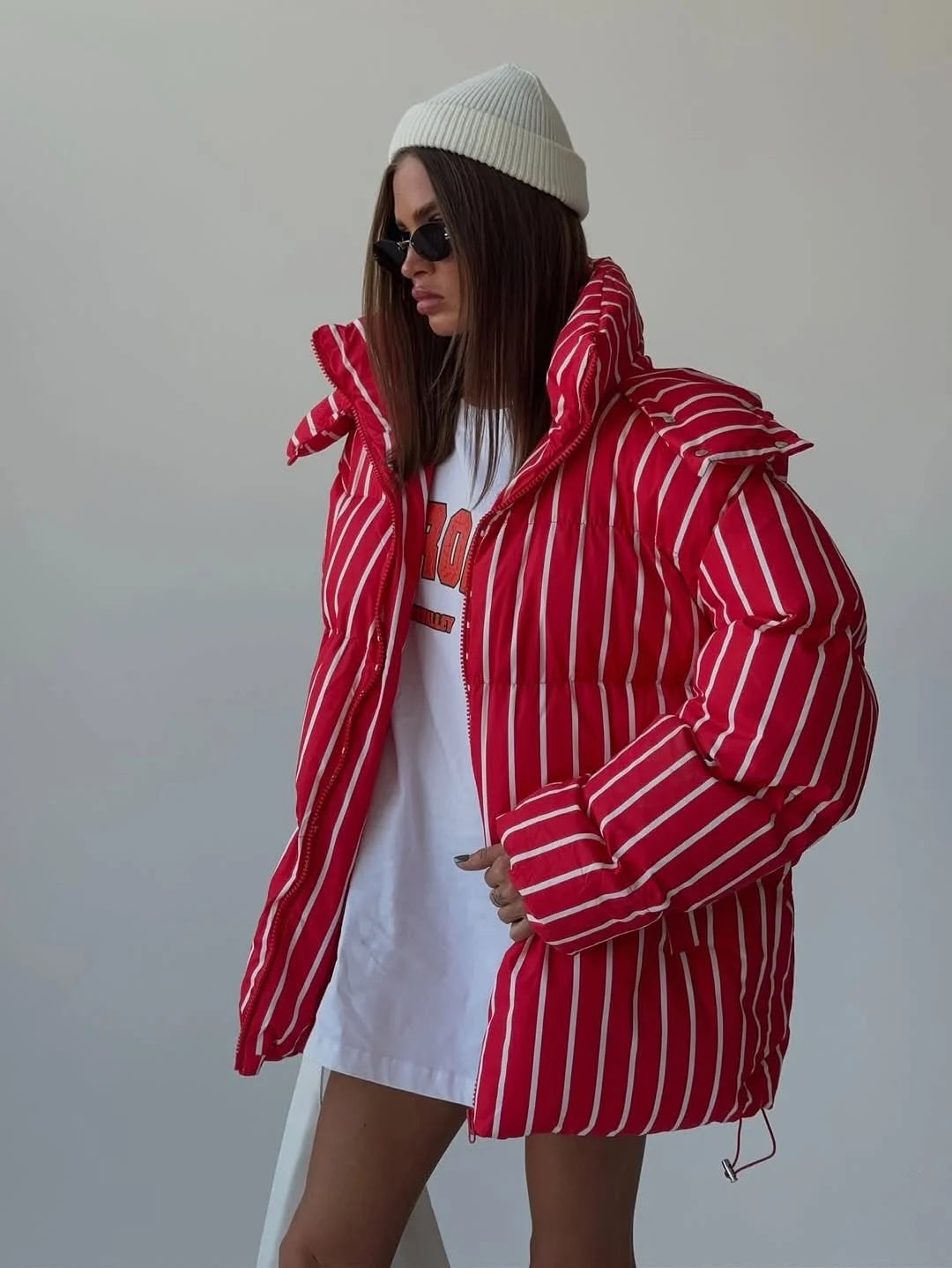 Striped Loose Coat