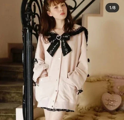 Sailor Collar Ribbon Bow Sweet Hoodie