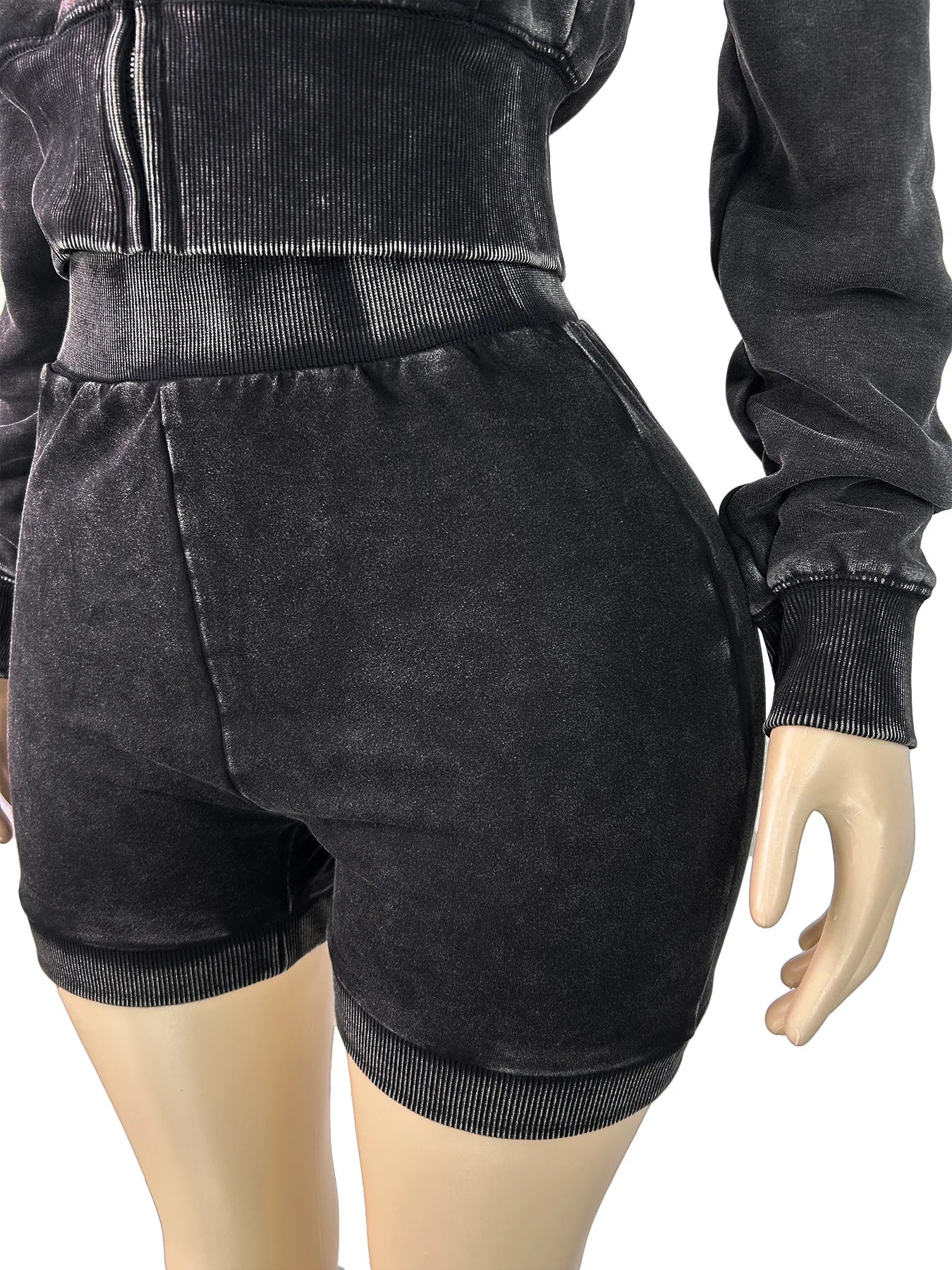 Conjunto de pantalones cortos deportivos con capucha gruesa