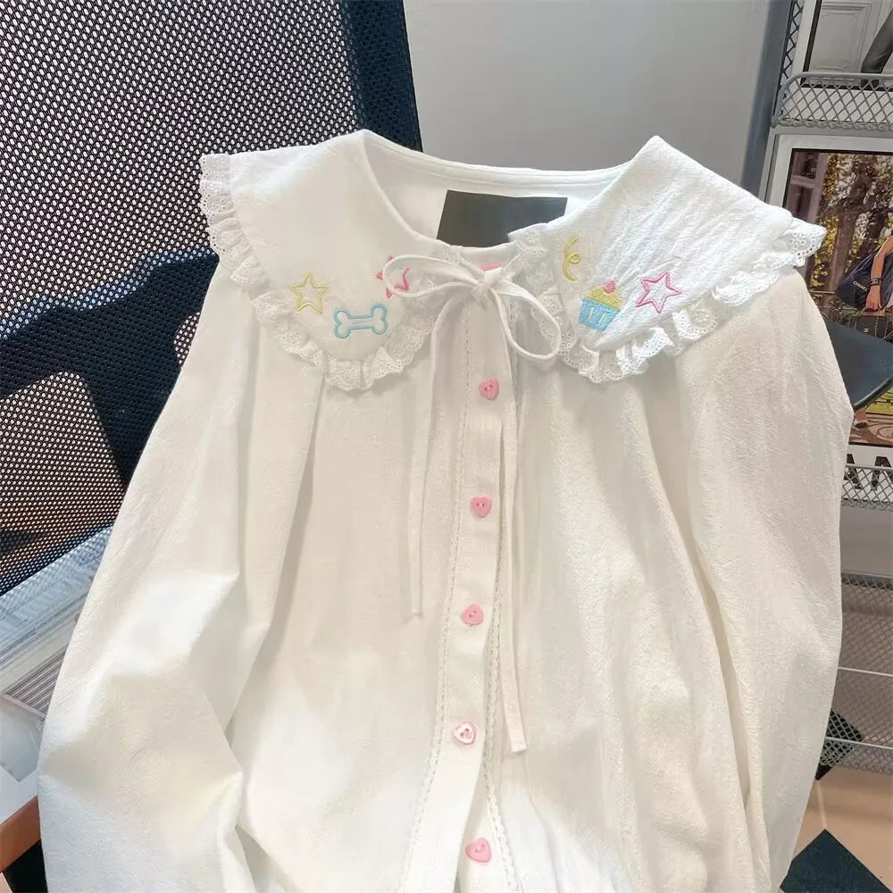 Lace Peter Pan Collar Shirt