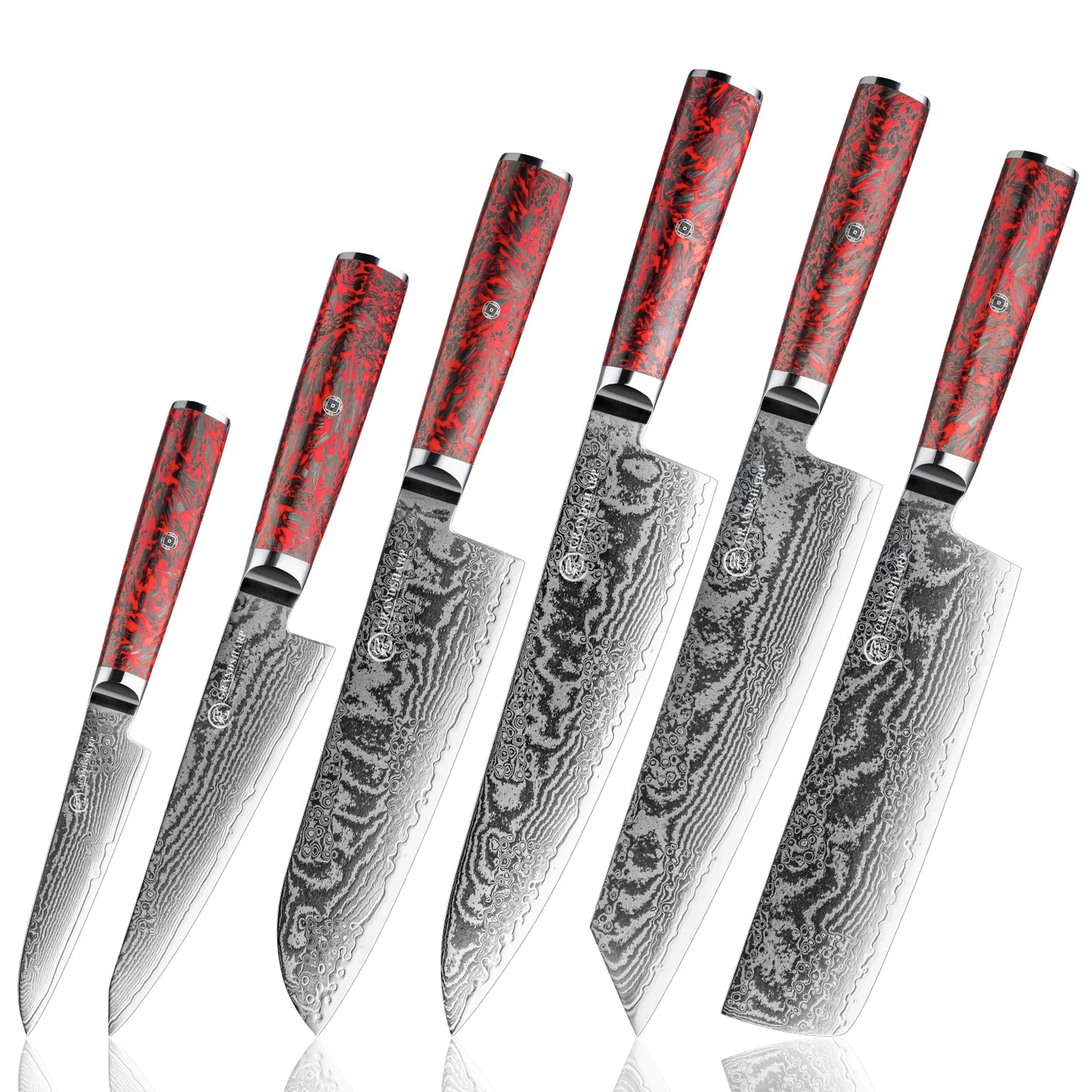 Grandsharp 1-6 PCS Kitchen Knives Set