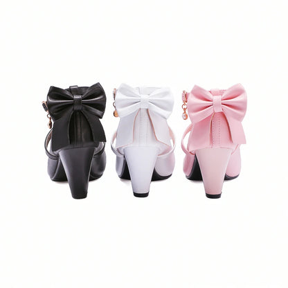 Cross Strap Spike High Heels