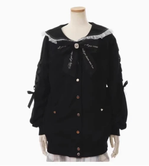 Sailor Collar Ribbon Bow Sweet Hoodie