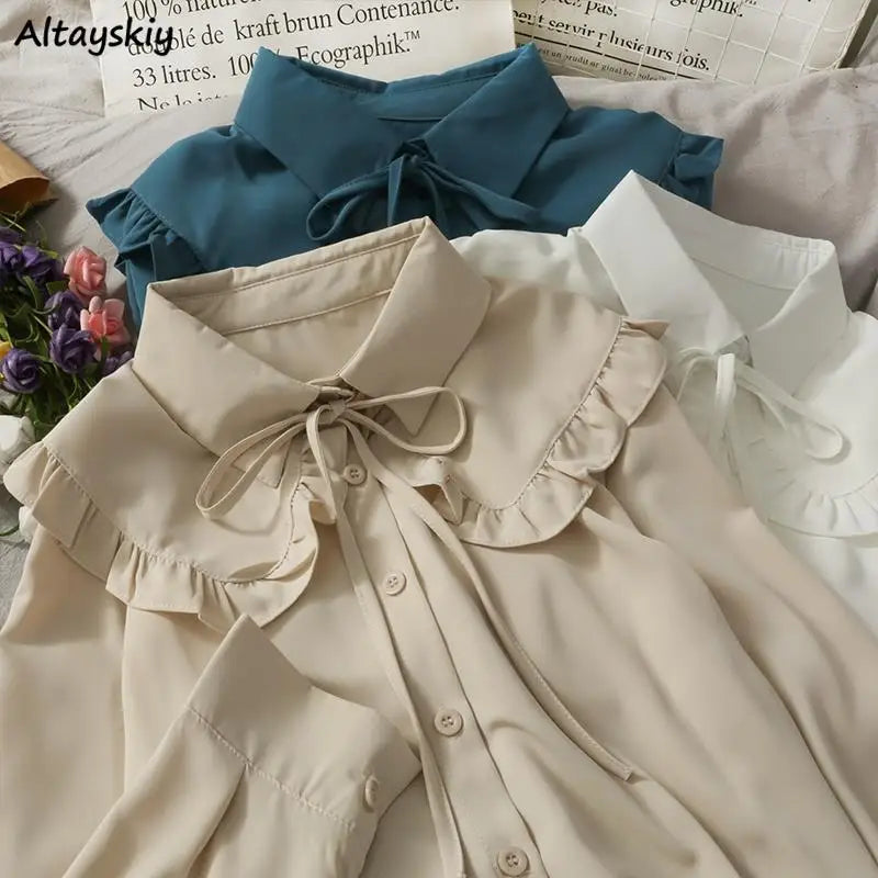 Peter Pan Collar Loose Shirt