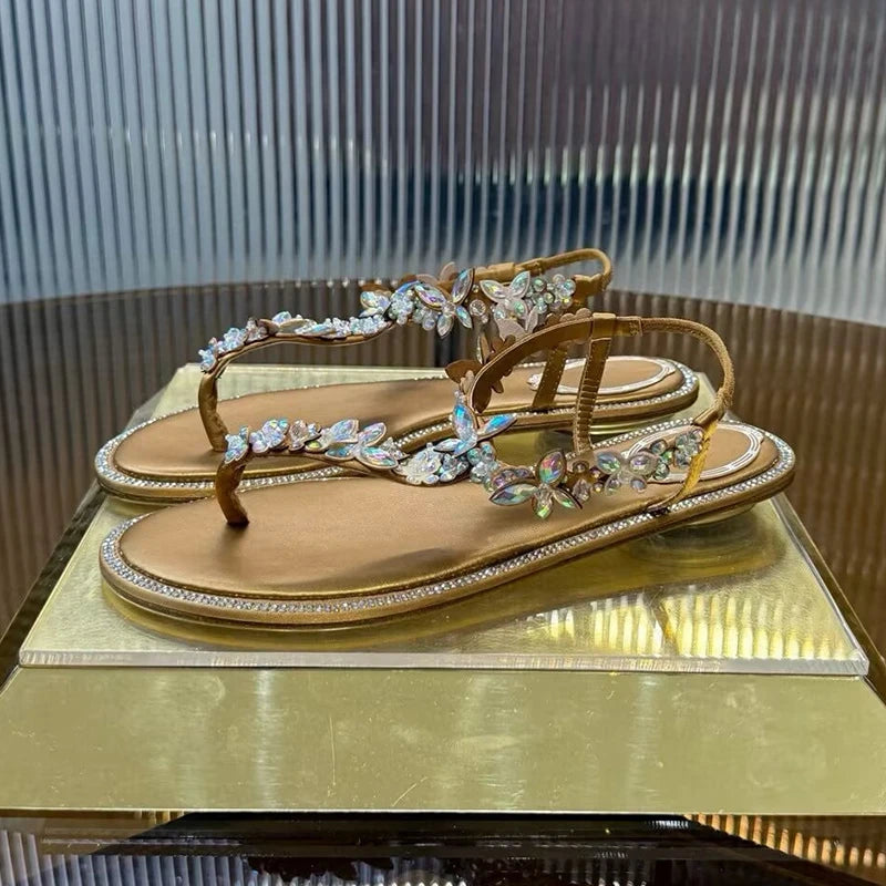 Sandalias de tacón fino Crystal Flower