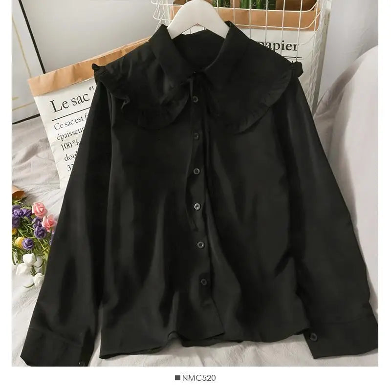 Peter Pan Collar Loose Shirt