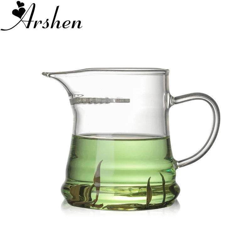 Clear Heat Resisting with Filter Handle Tea Cup