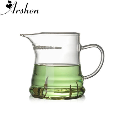 Clear Heat Resisting with Filter Handle Tea Cup
