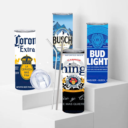 Beer Can Stainless Steel Skinny Tumbler