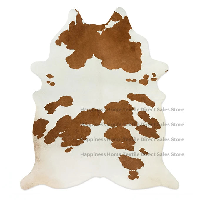 Irregular Faux Cowhide Light Luxury Lounge Rug