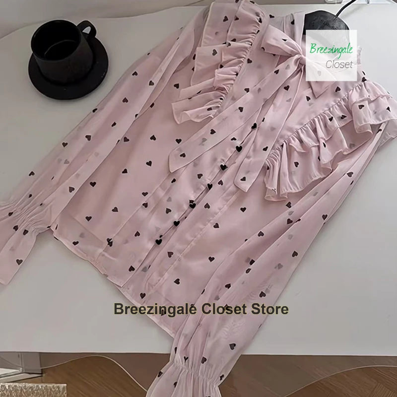 Conjunto de Camisa de Lunares y Minifalda