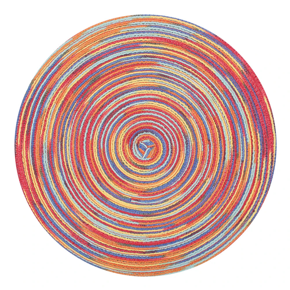 Braided Beige Round Place Mats