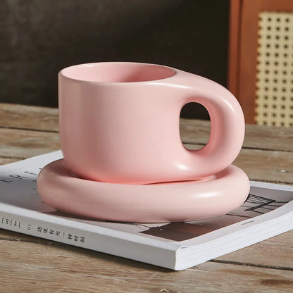 Ceramic Mug with Saucer
