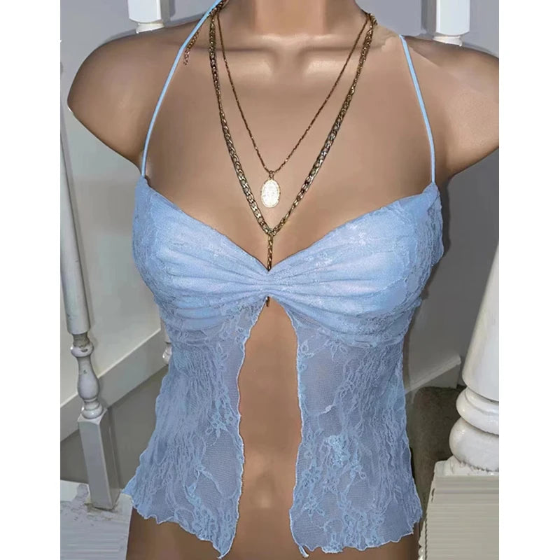 Top corto floral