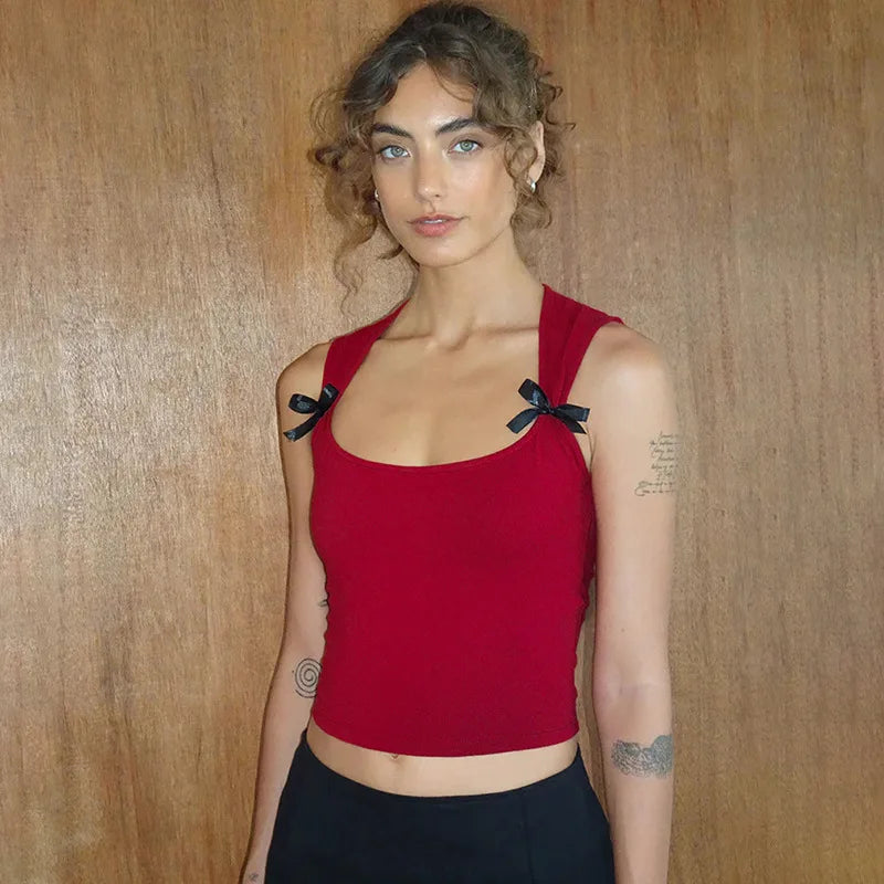Bow Tie-Up Tank Top