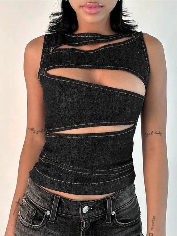 Sleeveless Round Neck Vest