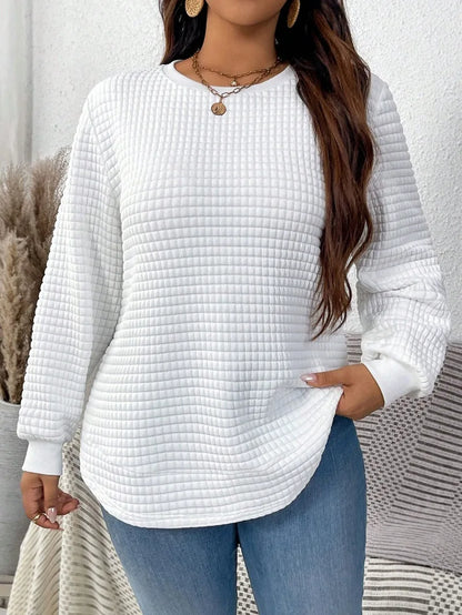 Checkered Pullover Sweatshirt